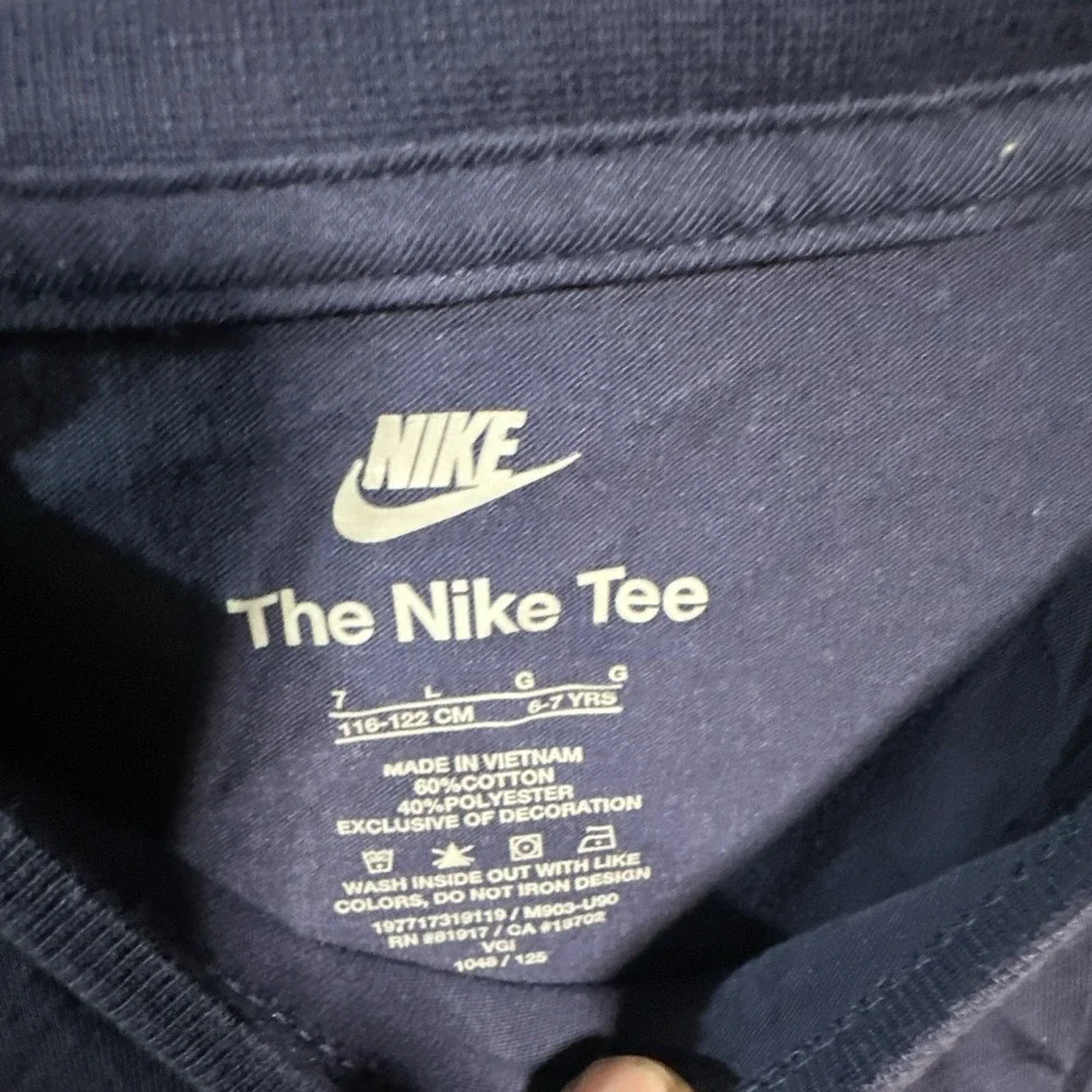 Nike The Nike Tee Blue Baseball Graphic Print Crew Neck T-Shirt Teens L (7) NWOT